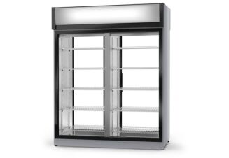 Szafa chłodnicza dwustronnie przeszklona, stała szyba od strony klienta ECOLINE - 21