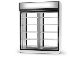 Szafa chłodnicza dwustronnie przeszklona, stała szyba od strony klienta ECOLINE - 20