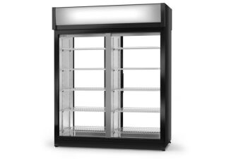 Szafa chłodnicza dwustronnie przeszklona, stała szyba od strony klienta ECOLINE - 24