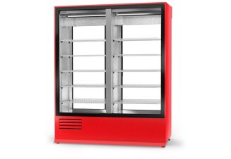 Szafa chłodnicza dwustronnie przeszklona, stała szyba od strony klienta ECOLINE - 10