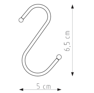 Haczyk metalowy S - schemat