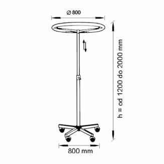 Stojak na ubrania - stender sklepowy koło fi 80 cm - 2