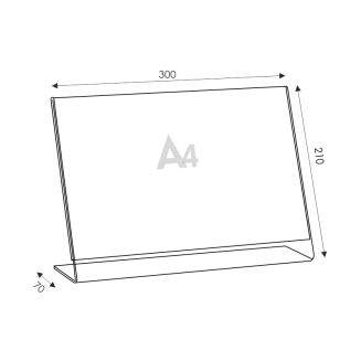 Stojak L A4 poziomy ABC4001BP - 2