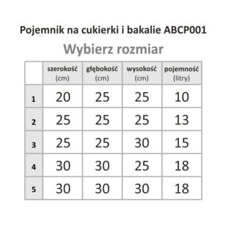 Pojemnik na cukierki i bakalie ABCP001P - 3
