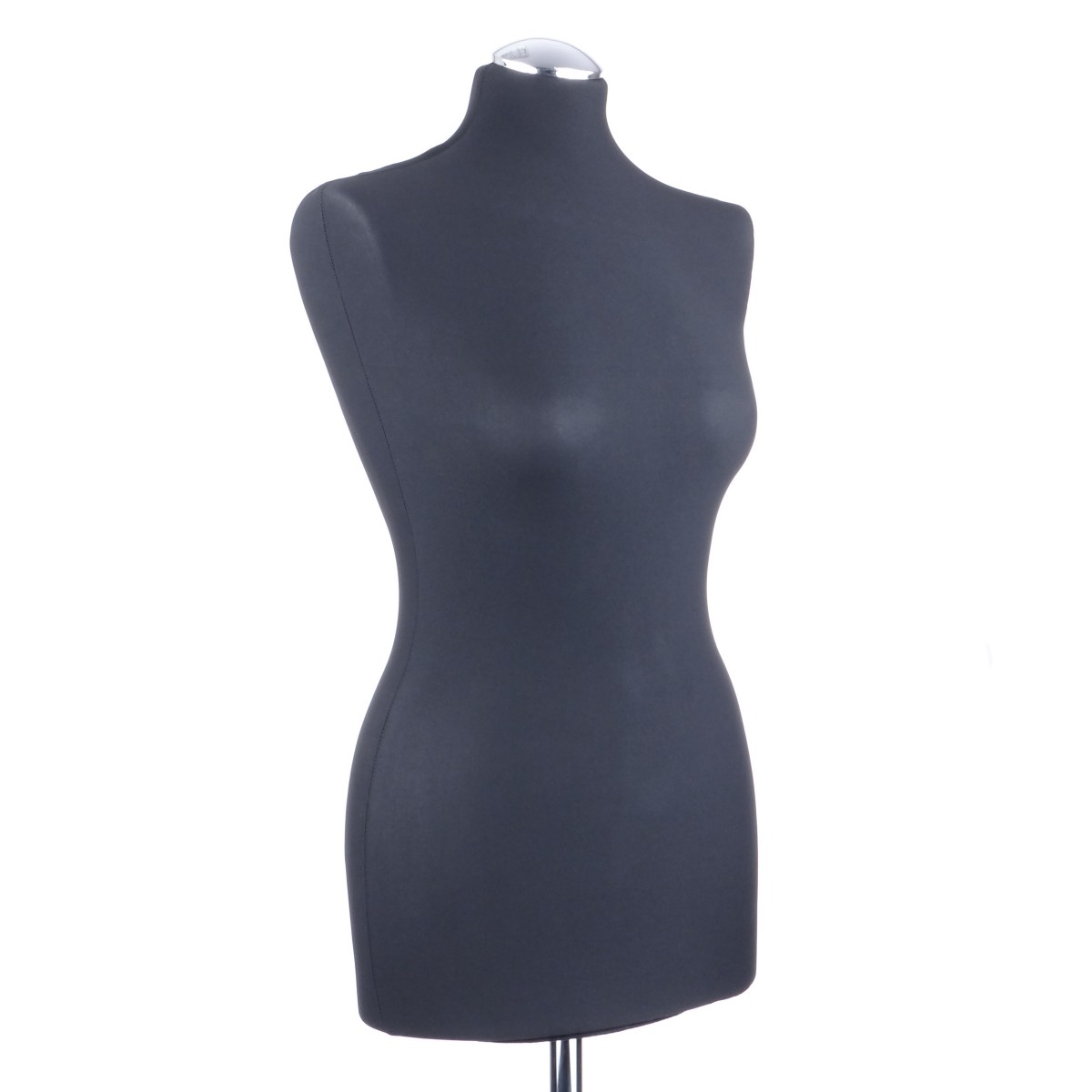 Manekin krawiecki damski na metalowej podstawie bokiem