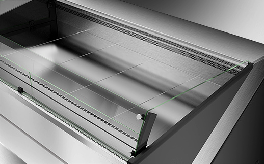  Powierzchnia ekspozycyjna o głębokości 75 cm