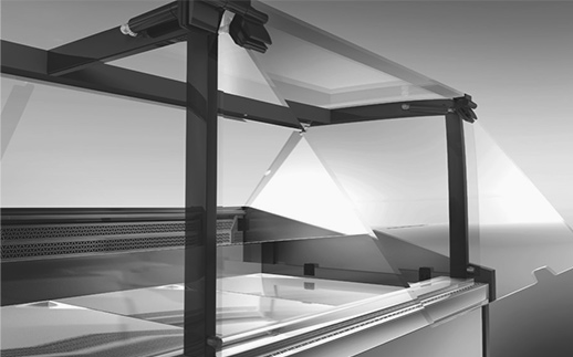  System otwierania szyb z siłownikami typu lift-up 