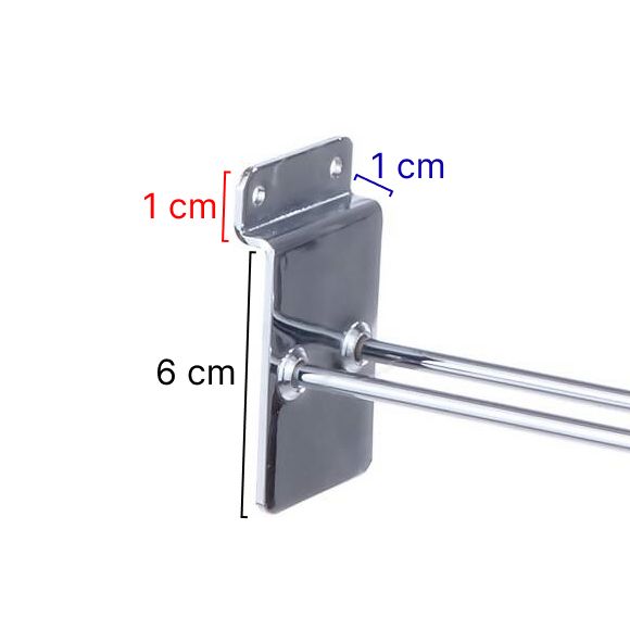 Zawieszka hak sklepowy podwójny na panel z wymiarami