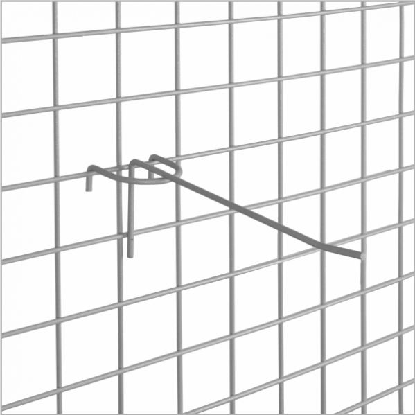 Haczyk sklepowy zamontowany na kratę pojedynczy ocynkowany